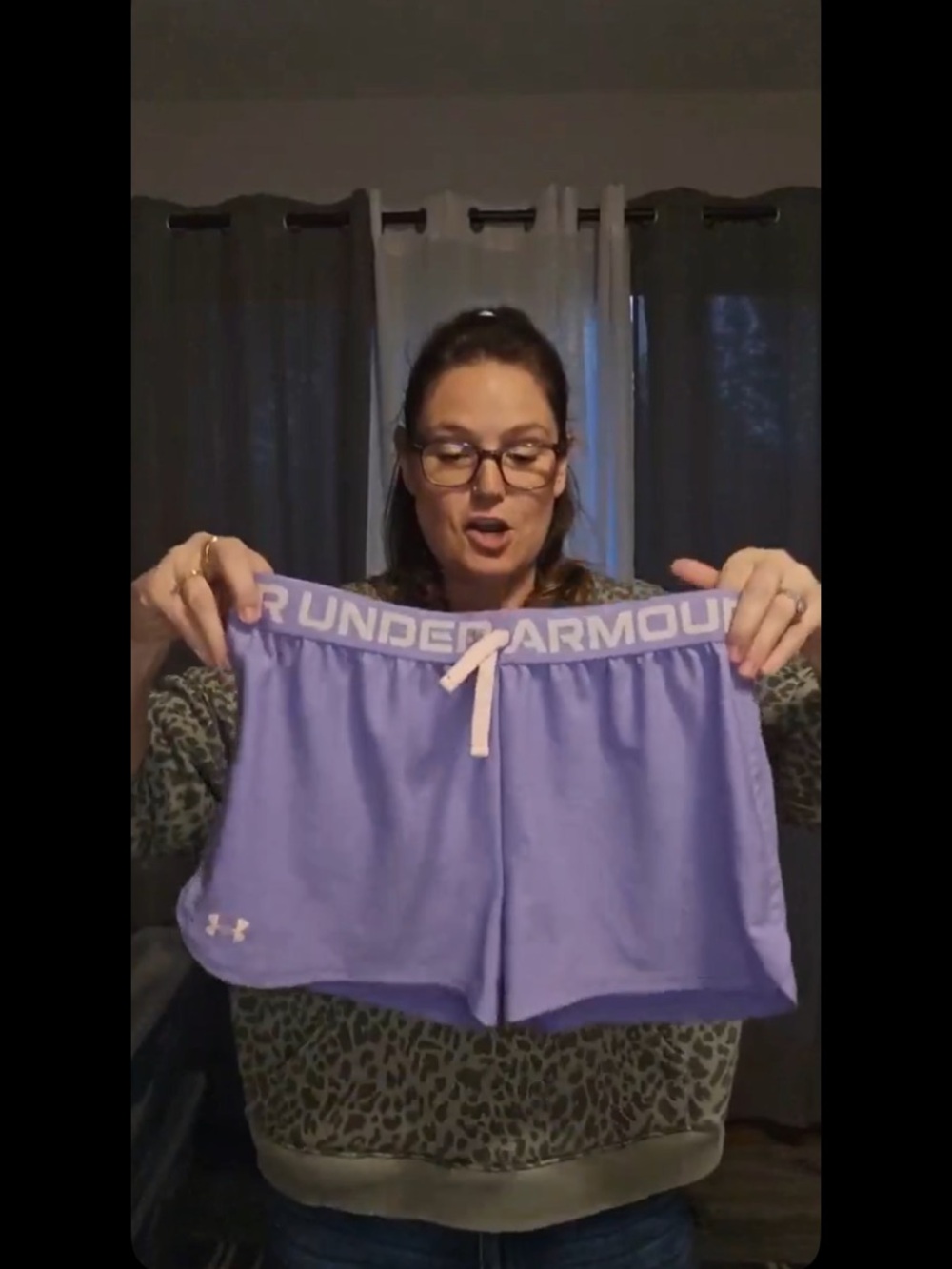 Under Armour Lavender Pink-Trim Athletic Shorts